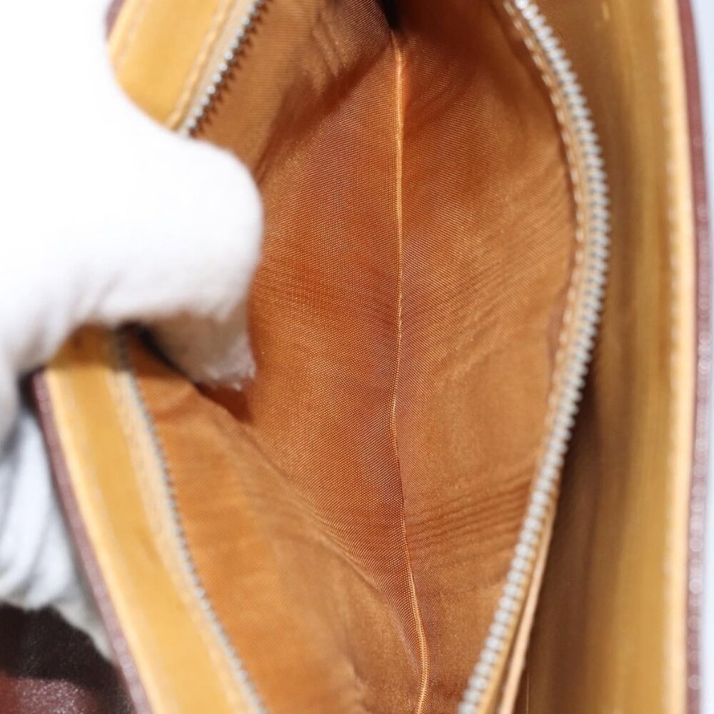 Authentic CELINE Shoulder Bag Leather Brown Gold - Picture 4 of 16